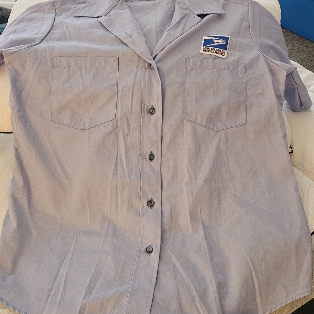 Womens Letter Carrier Postal Service Button-Up Shirt